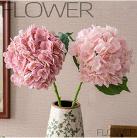 Fleurs d'hortensia artificielles en latex vert au toucher réel pour la décoration de la maison, des mariages et des événements, arrangement floral artificiel
