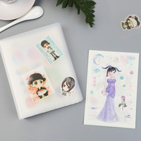 Classeur de rangement transparent à 3 pochettes pour cartes photo, mini album de collection pour cartes à collectionner