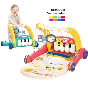 Zhorya multifunzionale attività infantile palestra passeggino Baby Walker 2 in 1 pianoforte Fitness Play Mat per i più piccoli