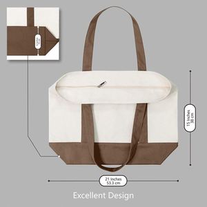 Sac fourre-tout en toile de coton biologique, réutilisable, écologique, recyclé, uni, personnalisable avec logo et taille, pour courses - Product Image 2