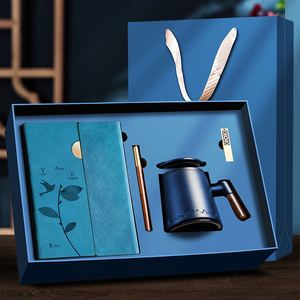Notebook <b>Gift</b> Box Wenchuang <b>Bookmark</b> Customizable Teachers' Day Souvenir for Elders Featuring 'Forbidden City' Design Leather - Product Image 2