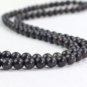 Shen Guibao 108 Bead Ebony Wood Prayer <b>Bracelet</b> Round Beads 8mm Unisex Religious Ceremony Jewelry - Product Image 3