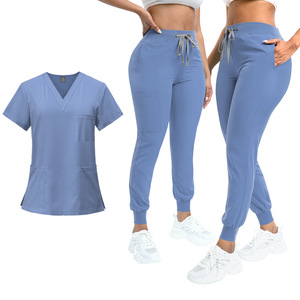 Uniforme médical personnalisé pour hôpital, fin, en gros, pour salon de beauté, respirant, pour femmes, infirmières, uniformes médicaux, ensemble - Product Image 3