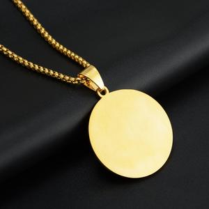 שחור ציור זהב האריה קיר דפוס מגולף עגול שרשרת היפ הופ סגנון - Product Image 3