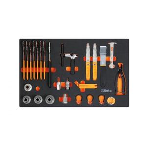 Bandeja EVA blanda BETA - 024510400 con herramientas de reparación de bicicletas-EAN 8054809419008 TALLERES RODANTES BANDEJAS VACÍAS - Product Image 1
