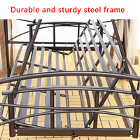Balançoire de jardin extérieure de luxe avec moustiquaire à double toit, design moderne, balançoire suspendue sur cadre en métal, mobilier d'extérieur