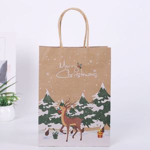 Factory Wholesale Recyclable Multiple Colors Christmas Kraft Shopping Ornament <b>Paper</b> Bags - Product Image 6