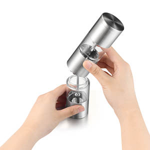 Molinillo Manual de Sal y Pimienta de Doble Capa, Forma Cilíndrica, Transparente, para Cocina, MG727C - Product Image 5