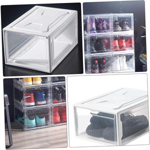Large Clear Magnetic Stackable Drop Front Shoe Box - Product Image 5