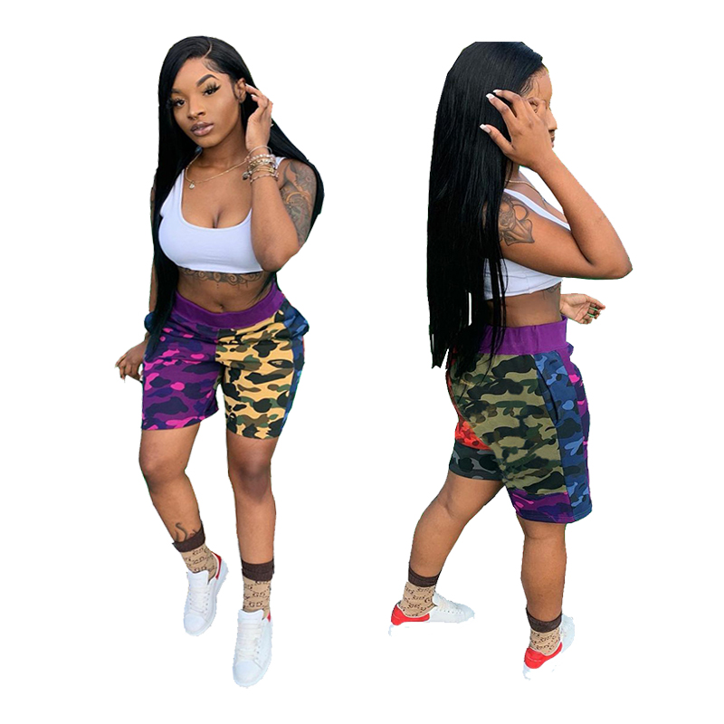 Шорты женские камуфляжные хлопковые, спортивные пляжные велосипедные Короткие штаны для спортзала, баскетбола, спортивные, 2021