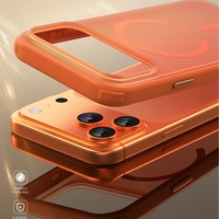 Nouvelle coque de téléphone portable magnétique universelle 2-en-1 rouge cerise pour iPhone 18 17 16 15 14 13 12 11 Pro Max, protection antichute