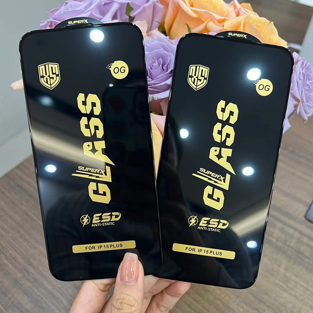 ESD OG HD Glass 0.4mm Anti-Static Tempered Glass Screen Protector 4H Tempered 115° Water Drop Angle for Phone