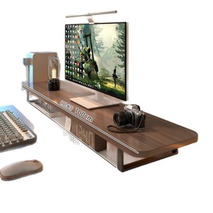 Estante de Escritorio para Monitor, Soporte de Madera de 40 cm con Almacenamiento para Organización de Estación de Trabajo Informática - Product Image 5
