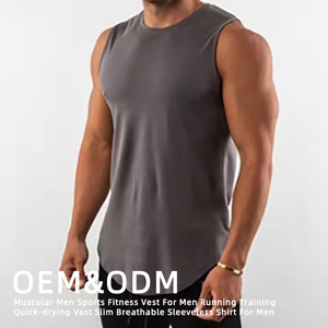 Chaleco Deportivo para Hombres Musculosos, Chaleco de Secado Rápido para Correr y Entrenar, Camiseta sin Mangas Transpirable y Ajustada para Hombres, Camiseta de Tirantes - Product Image 3