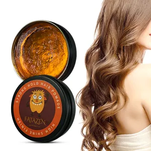 Vente en gros de produits de coiffure, cire d'abeille au miel, brillance, fixation originale forte, pommade pour cheveux, contrôle des bords pour femmes et hommes