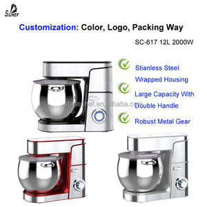 Batidora Amasadora Vertical Multifunción de 12L y 2000W, Batidora de Pedestal de Acero Inoxidable, Procesador de Alimentos - Product Image 4