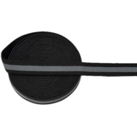 Bande élastique rayée en polyester personnalisable en gros, accessoires vestimentaires épais, ruban extensible résistant et durable pour la couture