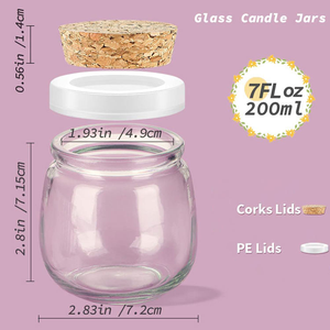 ขวดแก้ว100มล. 150มล. 200มล. พร้อมจุกพลาสติกฝาโลหะสำหรับนมคัสตาร์ดพุดดิ้งน้ำผลไม้อื่นๆจำหน่ายโดยโรงงาน - Product Image 2