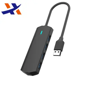 Hub USB 3.0 pour ordinateur portable, adaptateur 4 en 1 USB 3.0 avec port multiple, connecteur ABS USB-A Type-C PD 5Gbps pour ordinateur portable en stock