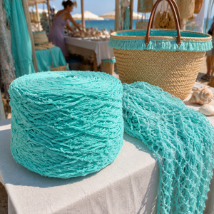 Fil fantaisie en ruban turquoise pour sac <span class=keywords><strong>de</strong></span> plage, bordure <span class=keywords><strong>de</strong></span> chapeau, artisanat DIY, vente en gros OEM - Product Image 2