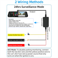 Kabel Daya Tipe-C Hardwire Kit Garansi 1 Tahun untuk Kamera Dasbor Mobil Monitor Parkir 11.6V Proteksi Tegangan Rendah Kabel Daya Mobil