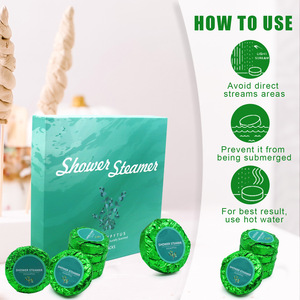 Ducha vaporera aromaterapia eucalipto ducha tabletas 18 piezas en caja aceite esencial burbujas baño tabletas - Product Image 2