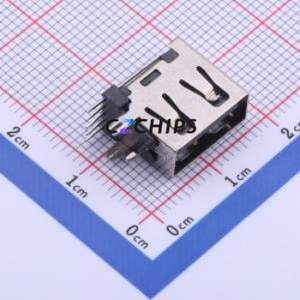 906-862A2029D102WD <b>USB</b> Connector Through hole Component (THT) Connector Type-<b>A</b> <b>USB</b> <b>2.0</b> Female Side Insert - Product Image 1