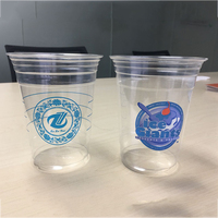 Gobelets jetables en plastique biodégradable et recyclable pour boissons glacées à emporter, impression personnalisée ZFCUP 6 couleurs, 16oz, 20oz, 24oz