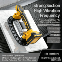 Machine vibrante intelligente à affichage numérique pour carrelage, alimentation directe usine, 21V sans fil, ventouse électrique pour outil de nivellement de carrelage au sol