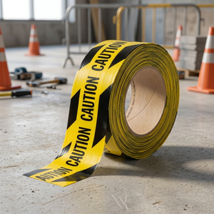 Cinta de Advertencia de Seguridad Wesure S6121 de 500m, Amarilla, de Polietileno, 80mic de Grosor, 15cm de Ancho, para Obras de Construcción - Product Image 3