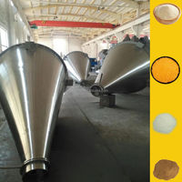 Mélangeur à cône double hélice 1200L à vis à pas variable, avec trappe d'accès à nettoyage rapide, moteur et engrenage pour la coloration des granulés plastiques