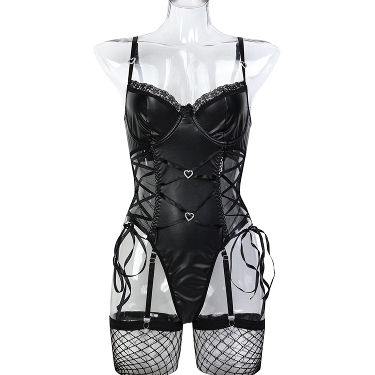Bas Jarretière Femme Sexy - Strappy Croisé - 90% Polyamide - Pour Clips Jarretelles - Taille Unique
