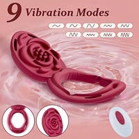 Nouveau produit : Anneau vibrant pour pénis pour adultes, télécommande rechargeable, vibromasseur pour couple, anneau de massage rose, anneau de retenue du sperme