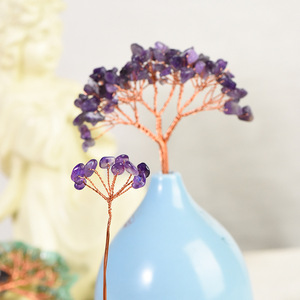 Gravier de cristal naturel avec couvercle en <span class=keywords><strong>verre</strong></span>, arbre de cristal paysager, ornement décoratif - Product Image 2