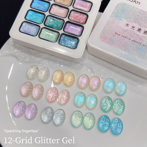 Gel UV pour ongles effet œil de chat super brillant, pailleté, pour estampage et transfert sur plaque, pour manucure, vente en gros - Product Image 2