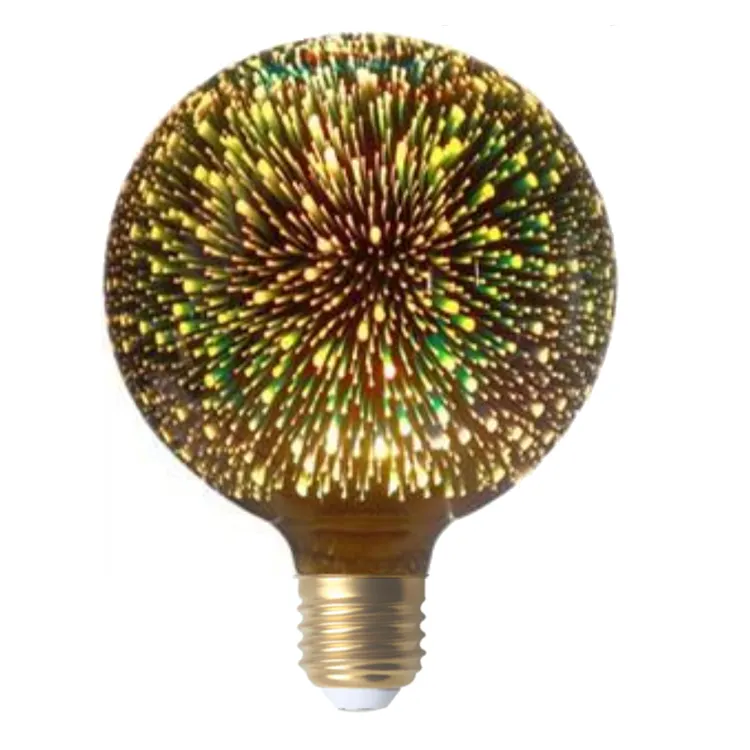 G125 3D Fireworks LED Vintage Edison filament light bulbs