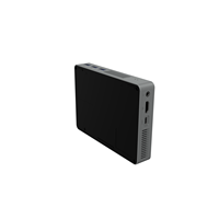 Mini PC compact gris foncé avec écran tactile, processeur Intel N300, 16 Go de RAM, ordinateur de bureau portable de petite taille pour la maison, le bureau et les entreprises