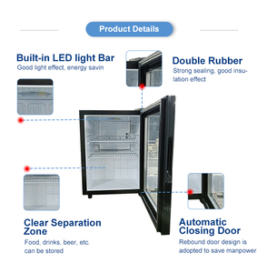 Mini Refrigerador Vanace de 35L, Refrigerador Pequeño Portátil con Compresor Eléctrico <span class=keywords><strong>para</strong></span> Uso en Habitaciones de Hotel, Ideal <span class=keywords><strong>para</strong></span> Exhibición de Pasteles - Product Image 4