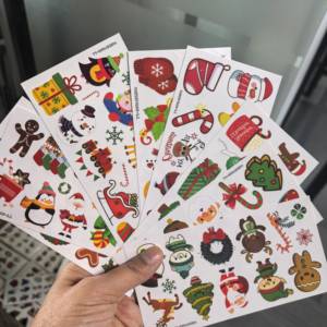 Tatouages temporaires pour enfants, 8 feuilles, 3,<span class=keywords><strong>1</strong></span> x 6,<span class=keywords><strong>1</strong></span> pouces, mignons, dessin animé, tortues ninja, Noël, autocollants pour le corps, art corporel pour enfants, garçons - Product Image 6