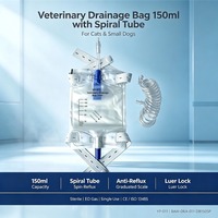 Sac de drainage urinaire suspendu pour animaux de compagnie, système de drainage fermé