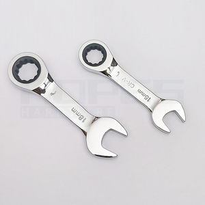 Oemshort Handle Combination <strong>Ratchet</strong> <strong>Wrench</strong> 6-19mm Chrome Vanadium Steel Box And Open End Spanner Hand Tools - Product Image 2