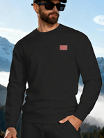 Pull décontracté pour homme 2025, col rond, jacquard tricoté, uni, manches classiques, coupe ample, écologique, pour l'automne
