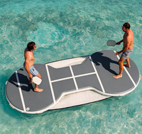 Cancha de Pickleball Inflable para Fiestas en Cubierta de Yate, para Jugadores Adultos