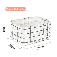 Panier de rangement pliable en toile avec poignée, grande capacité pour jouets, cosmétiques, linge