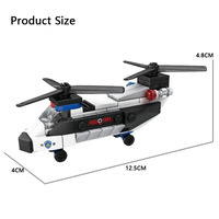 Helikopter MOC 1918B Model blok kreatif DIY 103 buah partikel kecil mainan blok bangunan rakitan edukasi anak-anak grosir