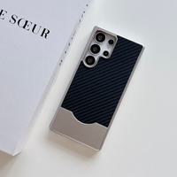 Nouvelle coque de téléphone en bois de noyer pour Samsung S25 Ultra S24 Plus, motif en fibre de carbone, coque magnétique pour iPhone 18 17 16 15 Pro Max