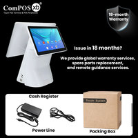 POS-системы «Все в одном» черного цвета с сенсорным экраном, Windows I5, розничный терминал, POS-терминал для точек продаж, кассовый аппарат для ресторанов
