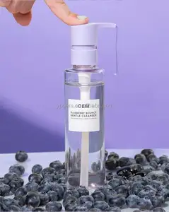 Private Label Gezicht Wassen Rijke Bosbessen Make-Up Remover Verheldering Diep Reinigende Gezichtsgel Reiniger