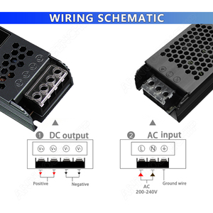 Bộ Chuyển Đổi Nguồn Siêu Mỏng 200W 24V 8.3A Bộ Chuyển Đổi Điện Áp Xoay Chiều Sang DC 200-240V Bằng Nhôm Biến Áp Cho Dải Đèn LED - Product Image 3