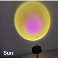 INS elegante cuerpo de vidrio lámpara de puesta de sol Internet celebridad Halo lámpara de proyección Selfie luz de fondo para ambiente de estudio en vivo